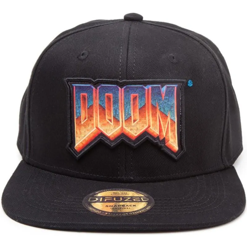 cappello-piatto-nero-snapback-logo-doom-di-difuzed