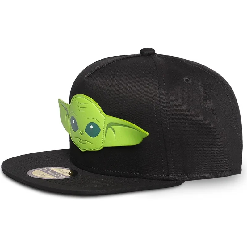 cappello-piatto-nero-snapback-grogu-baby-yoda-the-mandalorian-star-wars-di-difuzed