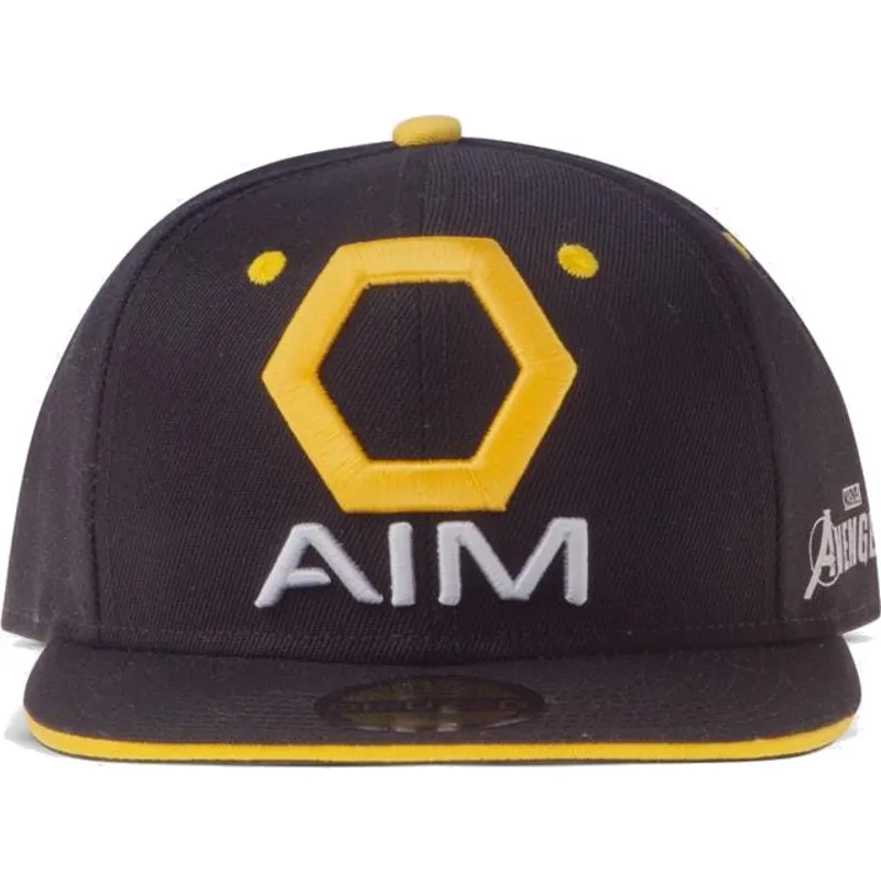 cappello-piatto-nero-e-giallo-snapback-aim-avengers-marvel-comics-di-difuzed