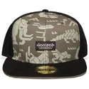 cappello-piatto-verde-e-nero-snapback-forbidden-west-horizon-di-difuzed