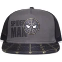 cappello-piatto-trucker-nero-snapback-spider-man-marvel-comics-di-difuzed