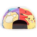 berretto-piatto-multicolore-snapback-pikachu-squirtle-gengar-psyduck-jigglypuff-multi-pop-art-pokemon-di-difuzed