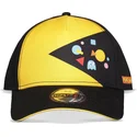 cappello-snapback-nero-con-visiera-curva-pac-man-di-difuzed
