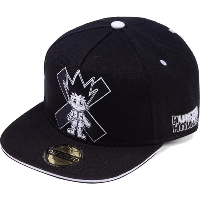 cappellino-curvo-nero-snapback-gon-freecss-hunter-x-hunter-di-difuzed