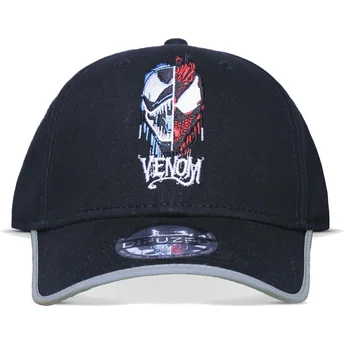 cappellino-nero-con-visiera-curva-snapback-venom-marvel-comics-di-difuzed