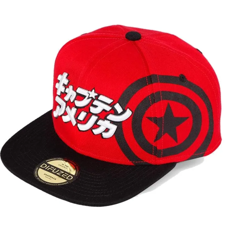 berretto-piatto-rosso-e-nero-snapback-capitan-america-japanese-marvel-comics-di-difuzed