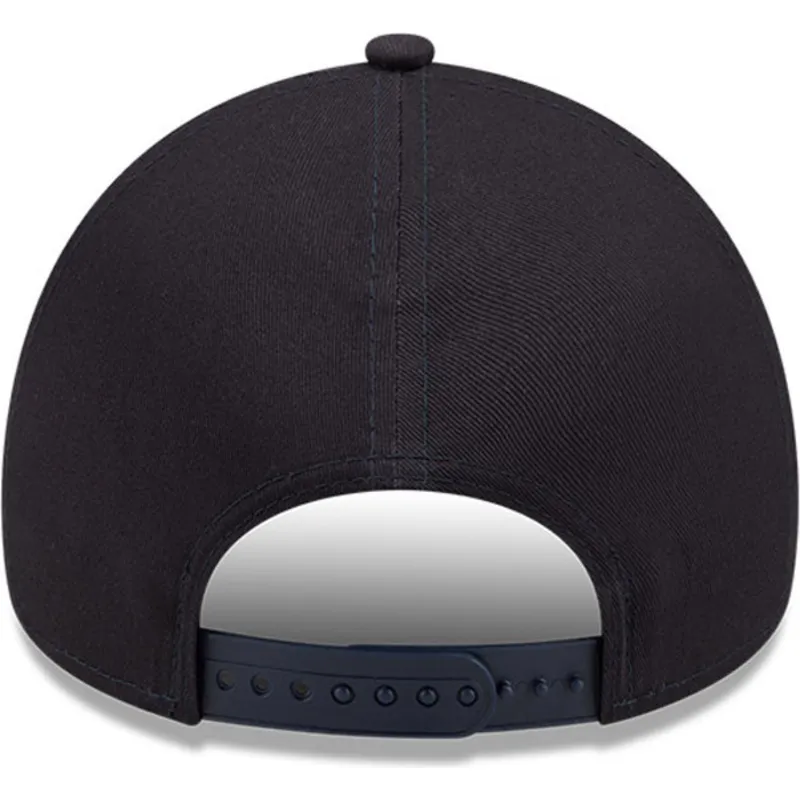cappelli-curva-blu-marino-snapback-marron-9forty-e-frame-dei-new-york-yankees-mlb-di-new-era