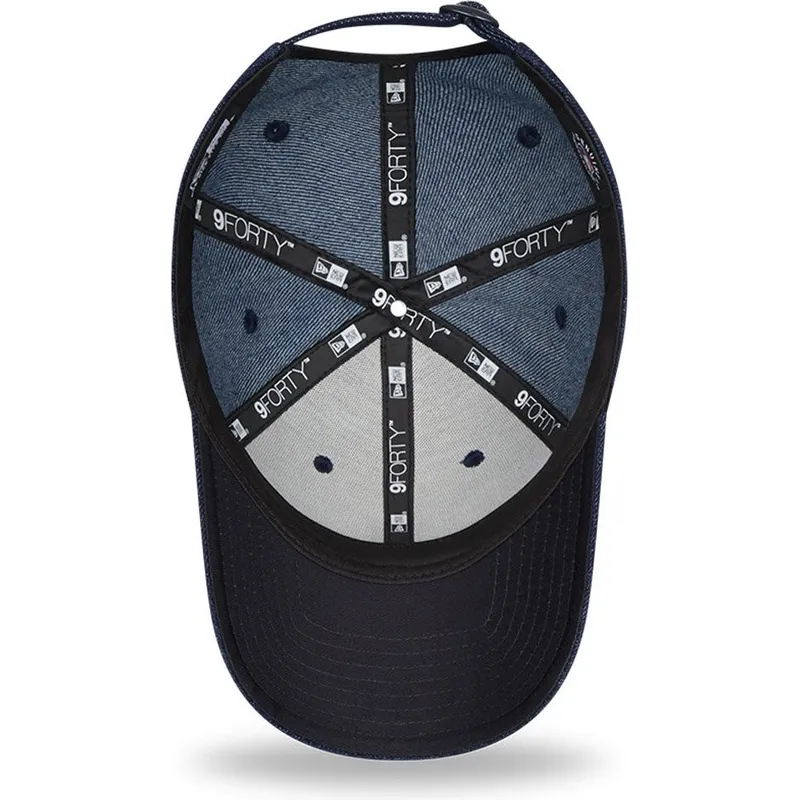 cappelli-curva-blu-marino-cinghia-regolabile-9forty-denim-dei-new-york-yankees-mlb-di-new-era cappelli-curva-blu-marino-cinghia-regolabile-9forty-denim-dei-new-york-yankees-mlb-di-new-era