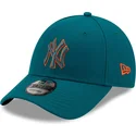 cappellino-curvo-blu-regolabile-con-logo-blu-e-arancione-9forty-pop-outline-dei-new-york-yankees-mlb-di-new-era