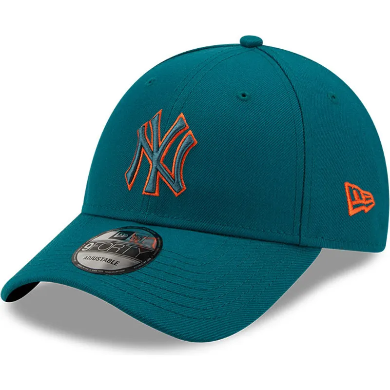 cappelli-curva-blu-cinghia-regolabile-9forty-pop-outline-dei-new-york-yankees-mlb-di-new-era