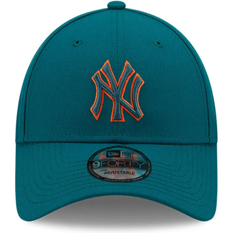 cappelli-curva-blu-cinghia-regolabile-9forty-pop-outline-dei-new-york-yankees-mlb-di-new-era