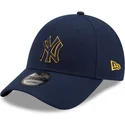 cappelli-curva-blu-marino-cinghia-regolabile-9forty-pop-outline-dei-new-york-yankees-mlb-di-new-era