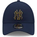 cappelli-curva-blu-marino-cinghia-regolabile-9forty-pop-outline-dei-new-york-yankees-mlb-di-new-era