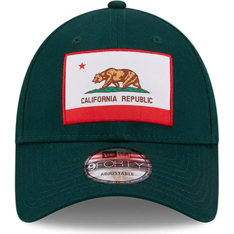 cappelli-curva-verde-cinghia-regolabile-9forty-us-state-dei-california-republic-di-new-era