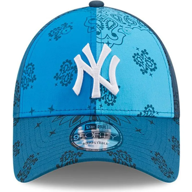 cappelli-curva-blu-cinghia-regolabile-9forty-paisley-print-dei-new-york-yankees-mlb-di-new-era cappelli-curva-blu-cinghia-regolabile-9forty-paisley-print-dei-new-york-yankees-mlb-di-new-era