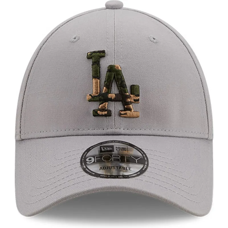 cappelli-curva-grigio-cinghia-regolabile-9forty-camo-infill-dei-los-angeles-dodgers-mlb-di-new-era