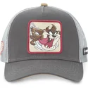 cappelli-curva-grigio-snapback-diablo-diavolo-della-tasmania-looney-tunes-di-capslab