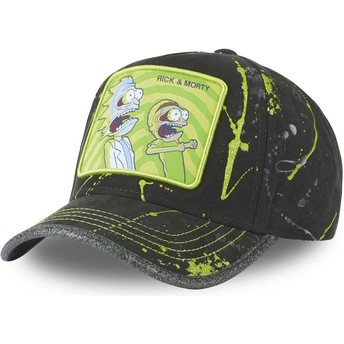 Capslab Curved Brim TAG RIC Rick and Morty Black and Green Adjustable Cap