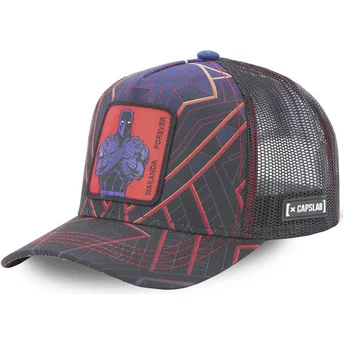 cappellino-trucker-blu-navy-e-rosso-black-panther-pan1-wakanda-forever-marvel-comics-di-capslab