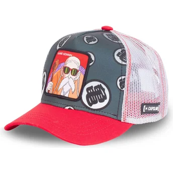 cappello-trucker-blu-grigio-e-rosso-master-roshi-db2-kam2-dragon-ball-di-capslab