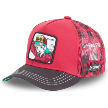 cappellino-trucker-rosso-e-nero-bulma-db2-bul2-dragon-ball-di-capslab