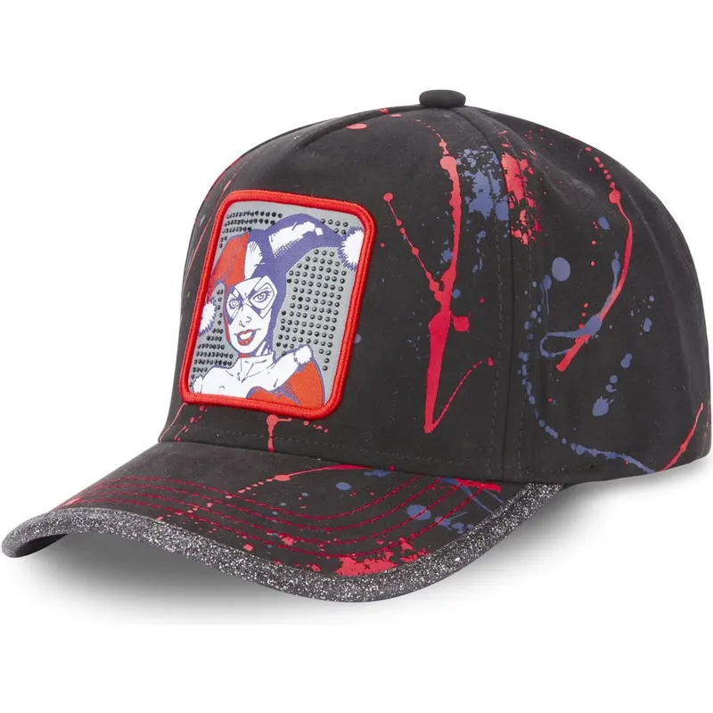 cappelli-curva-nero-cinghia-regolabile-harley-quinn-dc-comics-di-capslab