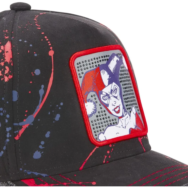 cappelli-curva-nero-cinghia-regolabile-harley-quinn-dc-comics-di-capslab