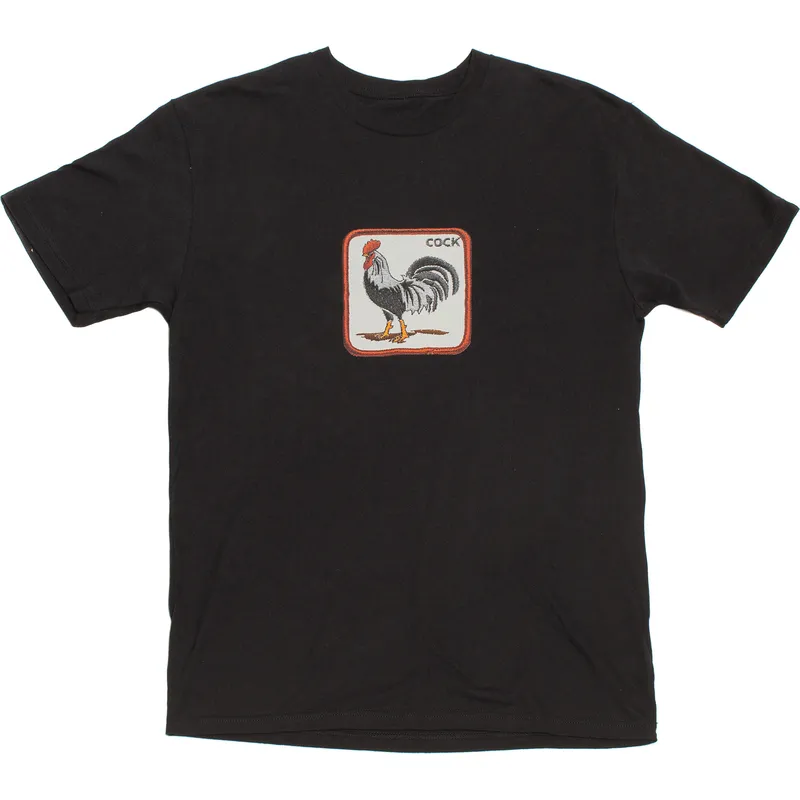 magliette-manica-corta-nero-dei-manga-corta-negra-gallo-cock-clucker-the-farm-the-farm-di-goorin-bros