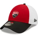 new-era-curved-brim-9forty-colour-block-ducati-motor-motogp-red-white-and-black-adjustable-cap