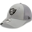 cappelli-curva-grigio-cinghia-regolabile-9forty-team-arch-dei-las-vegas-raiders-nfl-di-new-era
