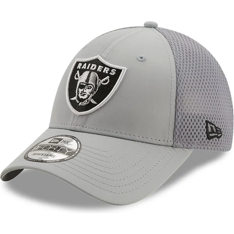 cappelli-curva-grigio-cinghia-regolabile-9forty-team-arch-dei-las-vegas-raiders-nfl-di-new-era