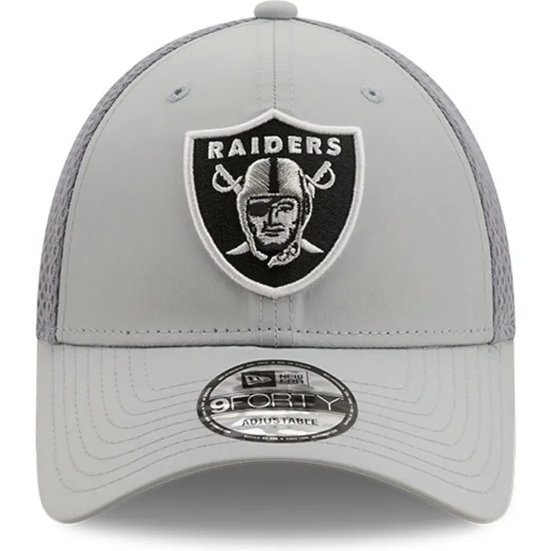 cappelli-curva-grigio-cinghia-regolabile-9forty-team-arch-dei-las-vegas-raiders-nfl-di-new-era