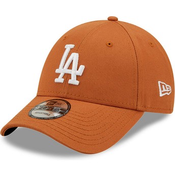 New Era Curved Brim 9FORTY League Essential Los Angeles Dodgers MLB Brown Adjustable Cap