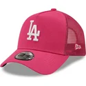 cappelli-curva-rosa-snapback-a-frame-tonal-mesh-dei-los-angeles-dodgers-mlb-di-new-era