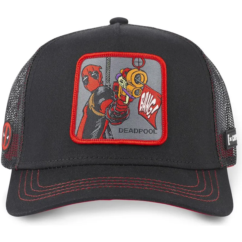 cappelli-curva-nero-snapback-deadpool-marvel-comics-di-capslab cappelli-curva-nero-snapback-deadpool-marvel-comics-di-capslab