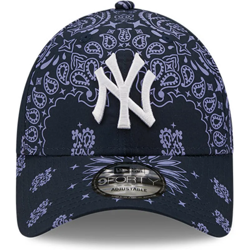 cappelli-curva-blu-marino-cinghia-regolabile-9forty-paisley-print-dei-new-york-yankees-mlb-di-new-era cappelli-curva-blu-marino-cinghia-regolabile-9forty-paisley-print-dei-new-york-yankees-mlb-di-new-era
