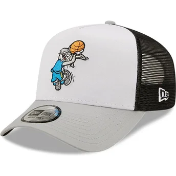 cappellino-trucker-grigio-e-nero-a-frame-character-sports-di-bugs-bunny-looney-tunes-di-new-era