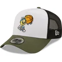cappellino-trucker-bianco-nero-e-verde-a-frame-character-sports-di-titti-looney-tunes-di-new-era