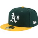 new-era-flat-brim-59fifty-ac-perf-oakland-athletics-mlb-green-and-yellow-fitted-cap