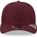 cappelli-curva-rosso-snapback-granate-granate-9fifty-stretch-snap-dei-new-york-yankees-mlb-di-new-era