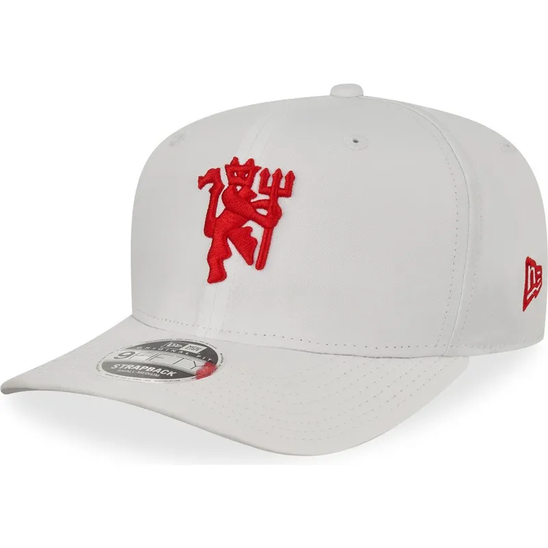cappelli-curva-bianco-cinghia-regolabile-9fifty-dei-manchester-united-football-club-premier-league-di-new-era