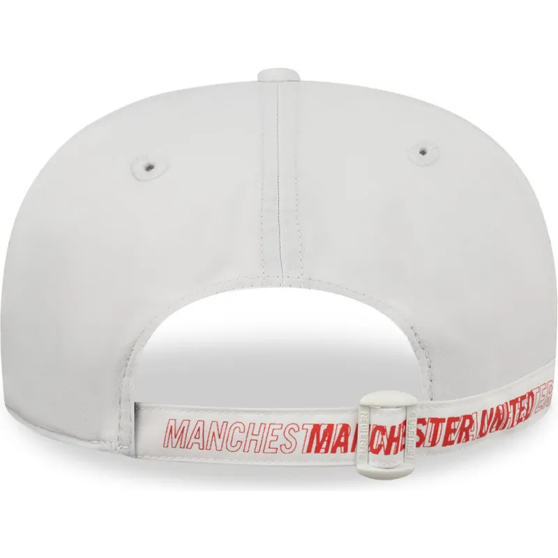 cappelli-curva-bianco-cinghia-regolabile-9fifty-dei-manchester-united-football-club-premier-league-di-new-era