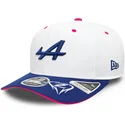 cappellino-curvo-bianco-blu-e-rosa-snapback-9fifty-stretch-snap-guanyu-zhou-di-alpine-formula-1-renault-di-new-era
