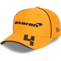 cappelli-curva-arancia-snapback-per-bambino-9fifty-stretch-snap-lando-norris-dei-mclaren-racing-formula-1-di-new-era