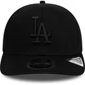 cappellino-nero-snapback-con-visiera-curva-e-logo-nero-9fifty-stretch-snap-tonal-dei-los-angeles-dodgers-mlb-di-new-era