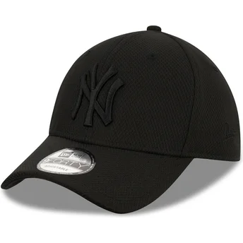cappellino-curvo-nero-regolabile-con-logo-nero-39thirty-diamond-era-dei-new-york-yankees-mlb-di-new-era