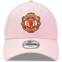 cappello-curvo-rosa-regolabile-per-bambino-9forty-del-manchester-united-football-club-premier-league-di-new-era