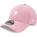 cappelli-curva-rosa-cinghia-regolabile-9forty-terry-cloth-dei-manchester-united-football-club-premier-league-di-new-era