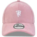 cappelli-curva-rosa-cinghia-regolabile-9forty-terry-cloth-dei-manchester-united-football-club-premier-league-di-new-era