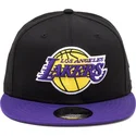 cappello-piatto-nero-e-viola-snapback-9fifty-dei-los-angeles-lakers-nba-di-new-era